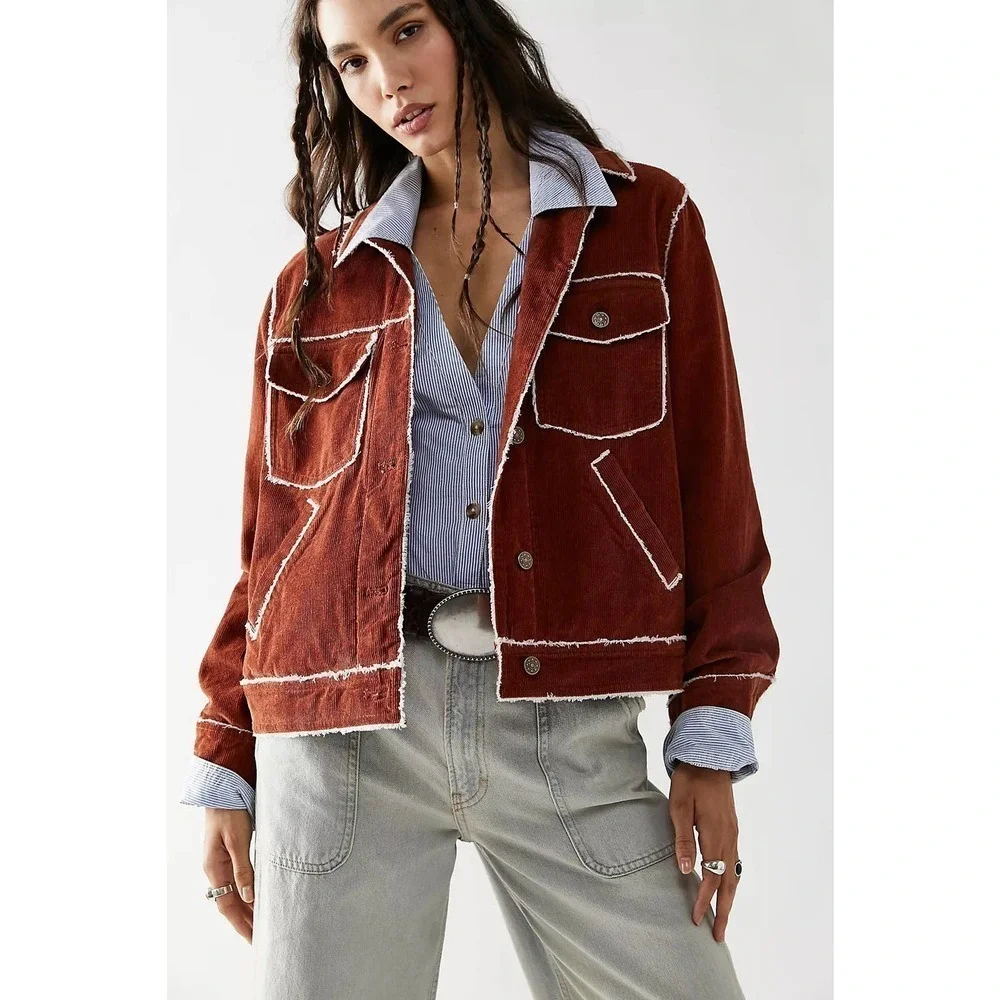 Free People Heartland Workwear Corduroy Jacket Size Small